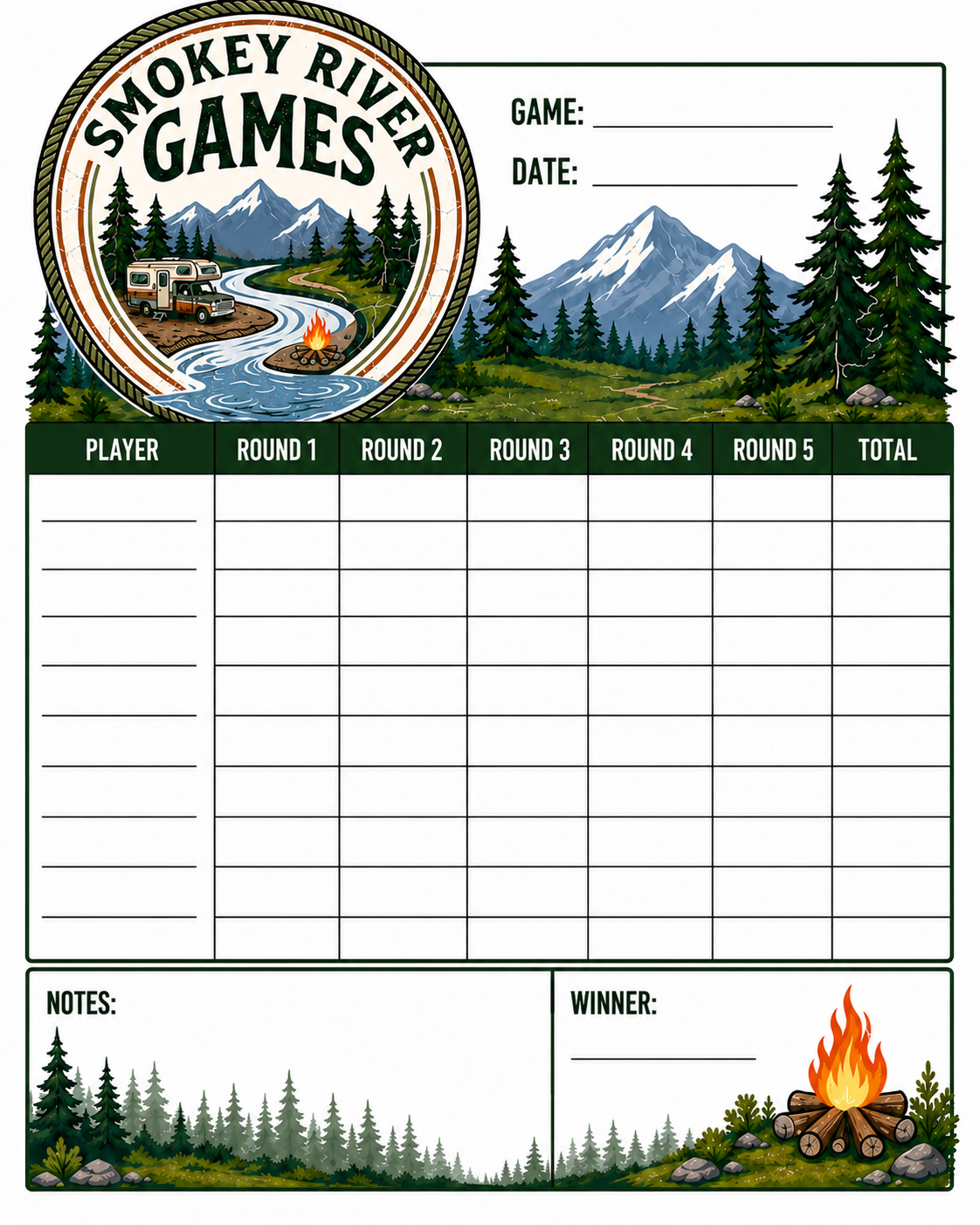 SRG Scoring Pad